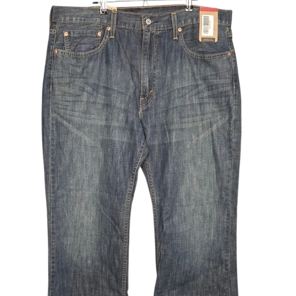 Levis 527 Bootcut Jeans Mens 38x30 Medium Wash Blue Denim Low Rise Cotton NEW